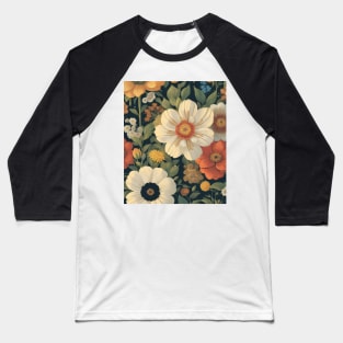 Floral Art Pattern Baseball T-Shirt